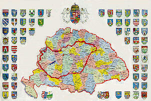 Poster Map of Hungary